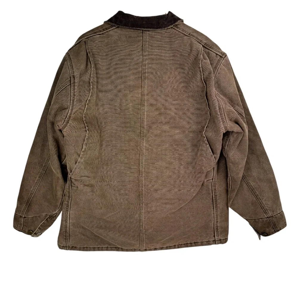 Vintage Carhartt Blanket Lined Chore Barn Jacket C02CHT Coat Brown Sz Large - Picture 2 of 16